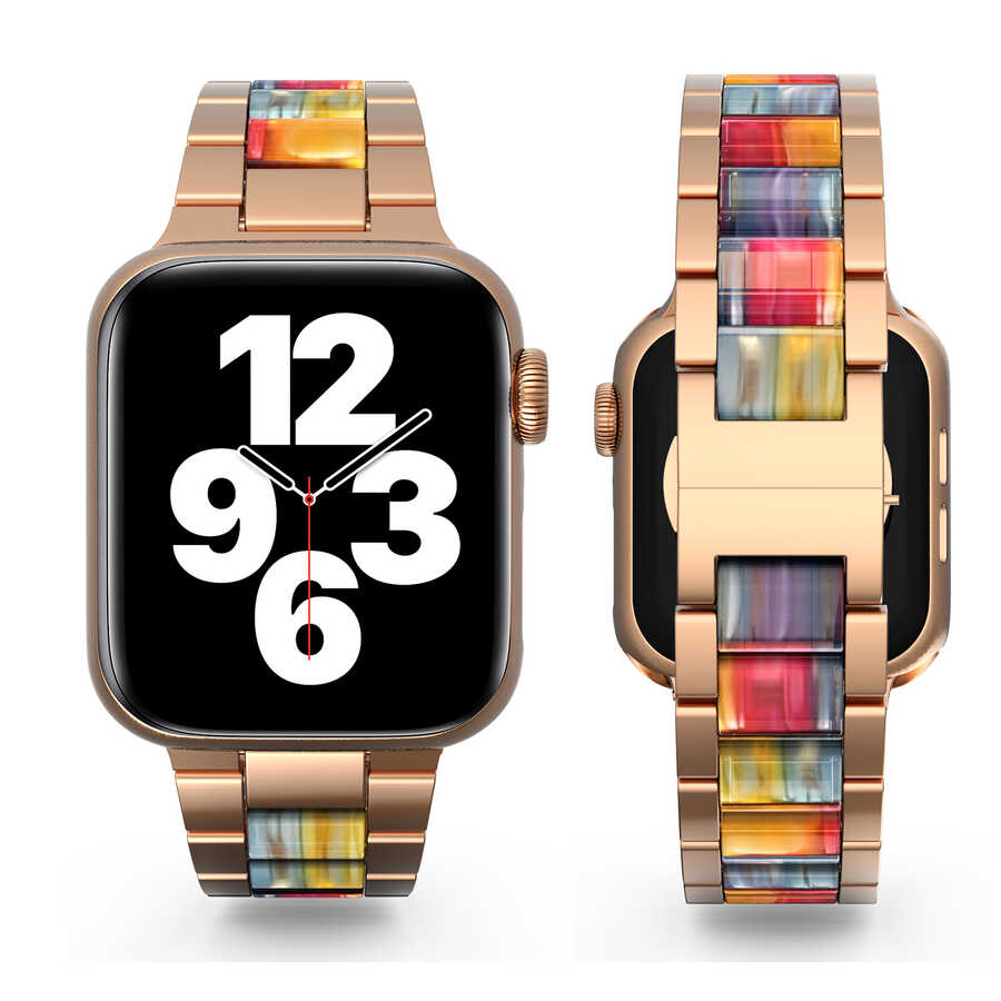 Apple Watch Ultra 49mm Uyumlu Kordon Wiwu Resin Steel Belt Metal Strap Kayış - 10