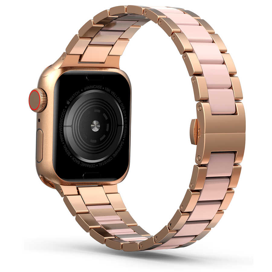Apple Watch Ultra 49mm Uyumlu Kordon Wiwu Resin Steel Belt Metal Strap Kayış - 12