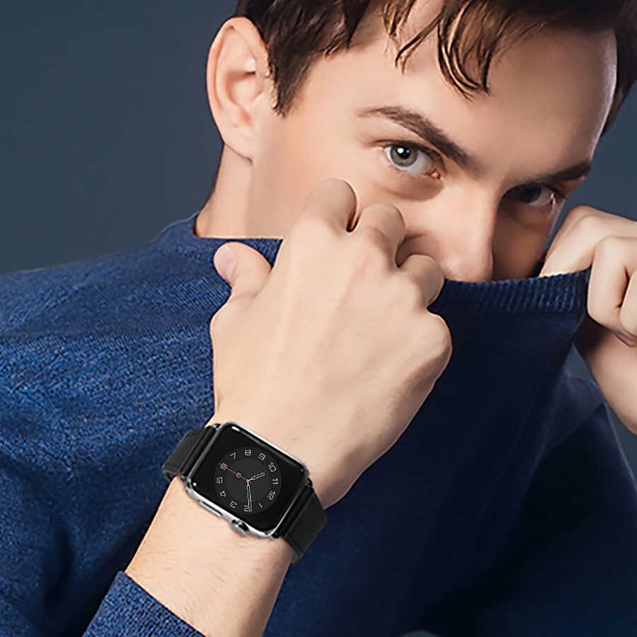 Apple Watch Ultra 49mm Uyumlu Kordon Wiwu Attleage Watchband Hakiki Deri Strap Kayış - 5