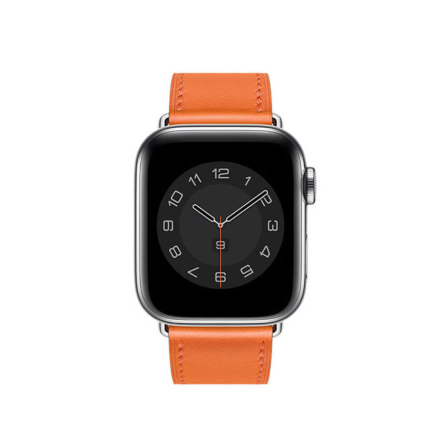 Apple Watch Ultra 49mm Uyumlu Kordon Wiwu Attleage Watchband Hakiki Deri Strap Kayış - 6