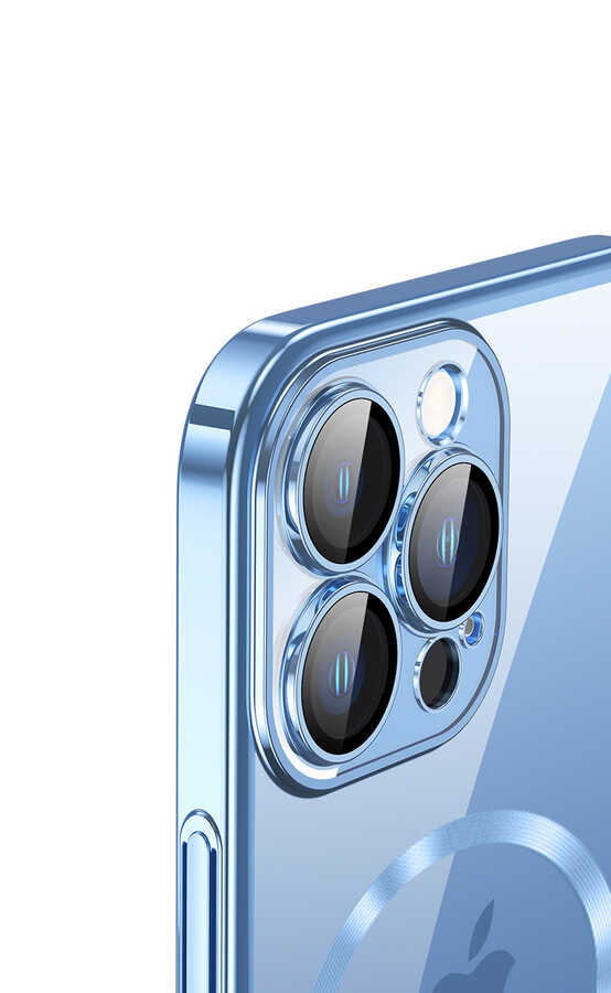 Apple iPhone 13 Pro Uyumlu Kılıf Wireless Şarj Özellikli Sert PC Zore Riksos Magsafe Kapak - 5