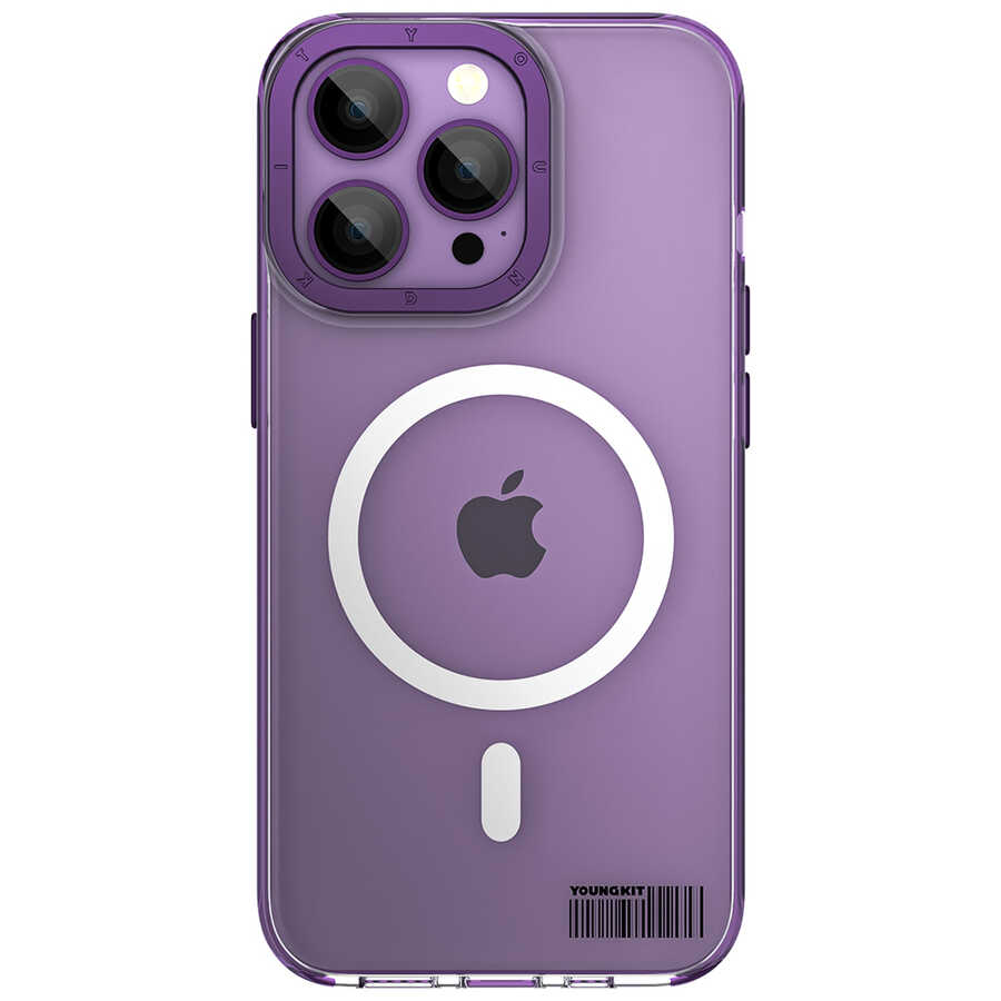 Apple iPhone 14 Pro Uyumlu Kılıf Magsafe Şarj Özellikli Youngkit Coloured Glaze Serisi Kapak - 1