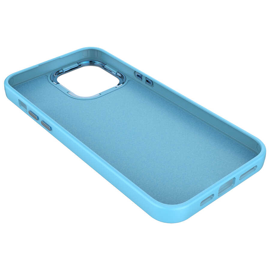 Apple iPhone 14 Pro Uyumlu Kılıf Metal Çerçeve ve Buton Tasarımlı Silikon Zore Luna Kapak - 6