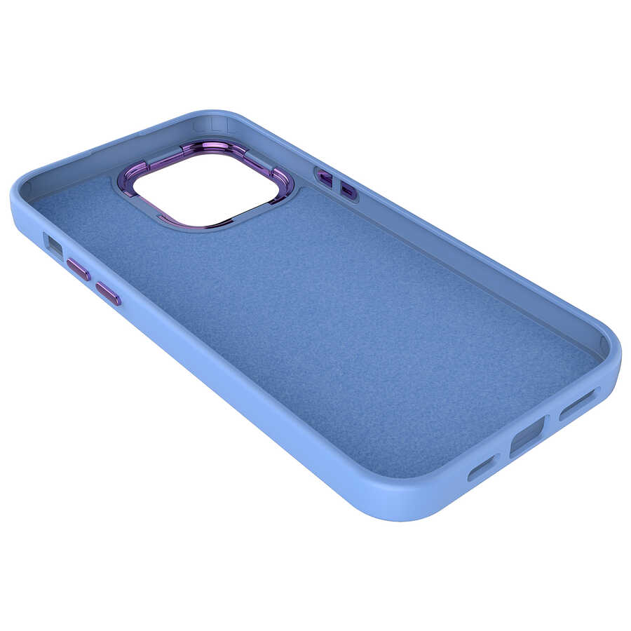 Apple iPhone 14 Pro Max Uyumlu Kılıf Metal Çerçeve ve Buton Tasarımlı Silikon Zore Luna Kapak - 4