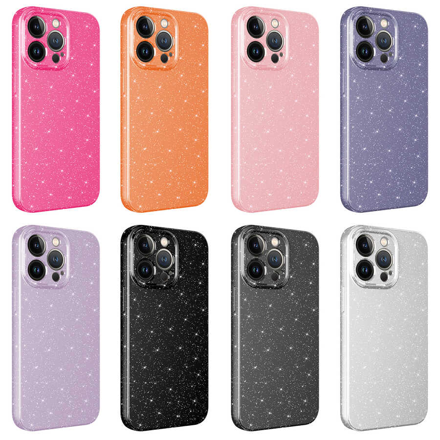 Apple iPhone 13 Pro Max Uyumlu Kılıf Kamera Korumalı Simli Lüks Zore Koton Kapak - 1