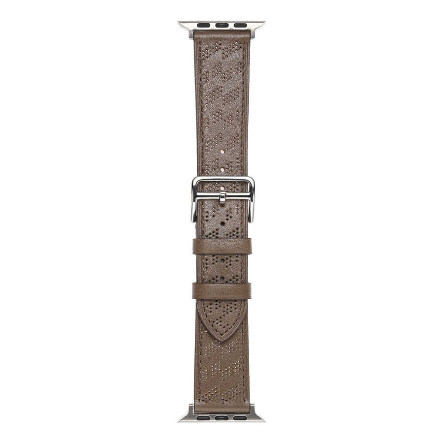 ​​​Apple Watch 7 45mm Uyumlu KRD-76 PU Deri Kordon Strap Kayış - 3