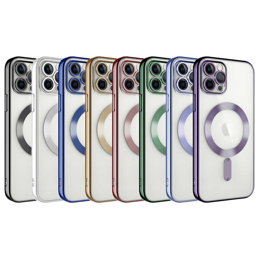 Apple iPhone 13 Pro Max Uyumlu Kılıf Kamera Korumalı Magsafe Wireless Şarj Özellikli Zore Demre Kapak - 1