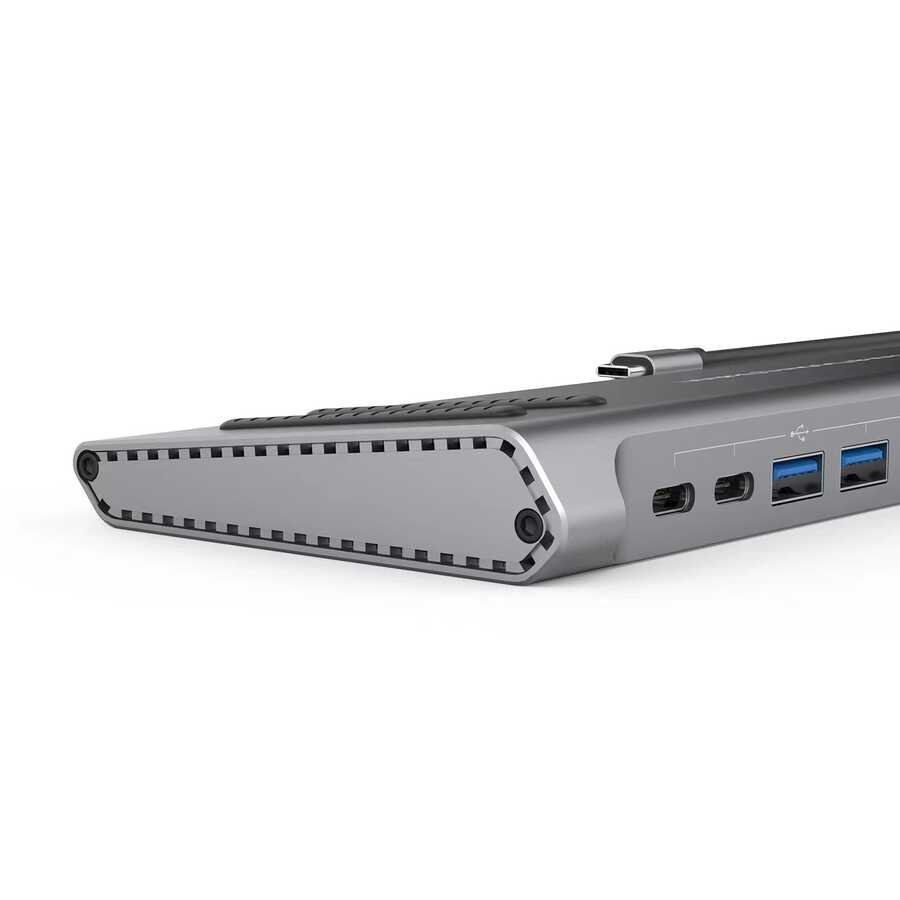 Go Des GD-9120 14 in 1 Stand Özellikli Type-C Hub SD Kart-RJ45-HDMI-VGA-Usb Çoğaltıcı - 3