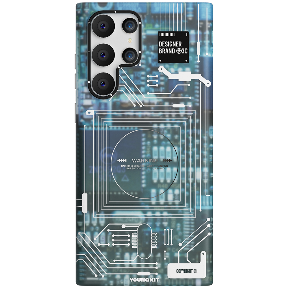 Samsung Galaxy S22 Ultra Uyumlu Kılıf YoungKit Technology Serisi Kapak - 3