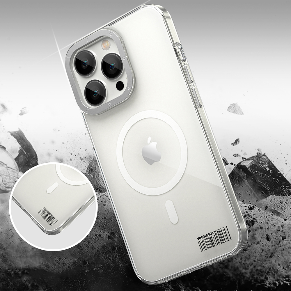 Apple iPhone 12 Pro Max Uyumlu Kılıf Magsafe Şarj Özellikli Youngkit Coloured Glaze Serisi Kapak - 4