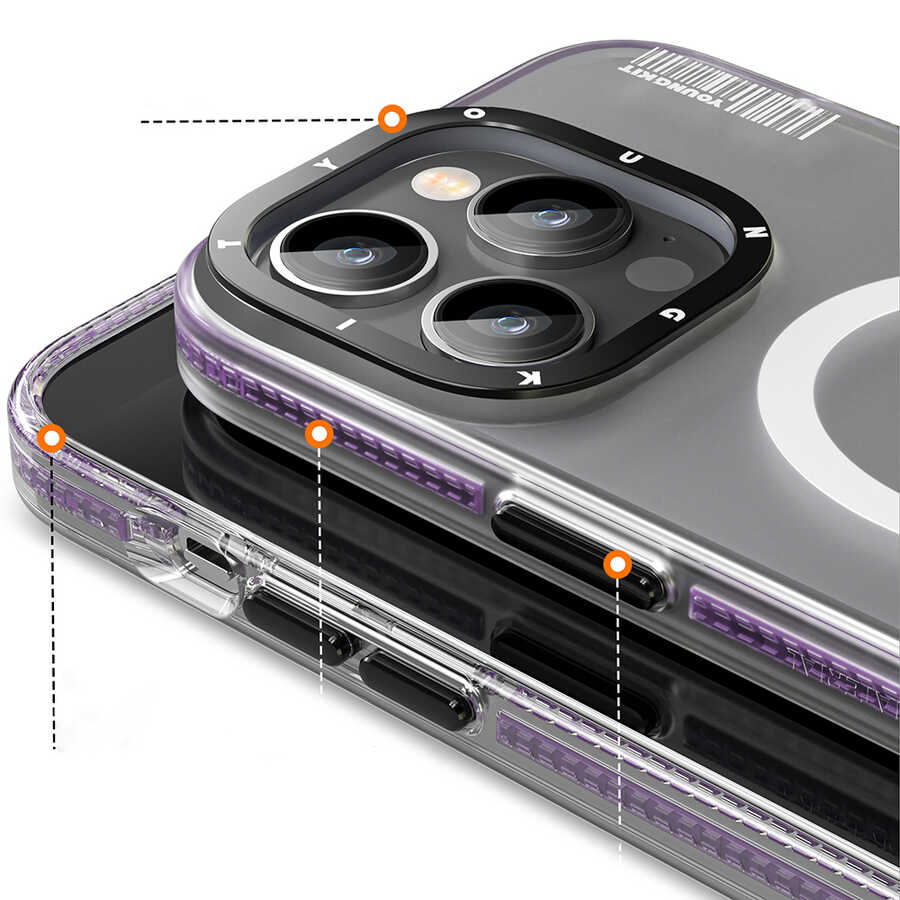 Apple iPhone 12 Pro Max Uyumlu Kılıf Magsafe Şarj Özellikli Youngkit Jane Sand Serisi Kapak - 4