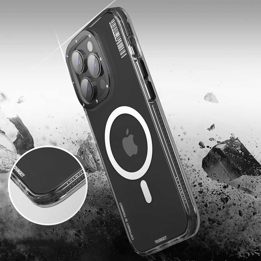 Apple iPhone 12 Pro Max Uyumlu Kılıf Magsafe Şarj Özellikli YoungKit Exquisite Serisi Kapak - 4