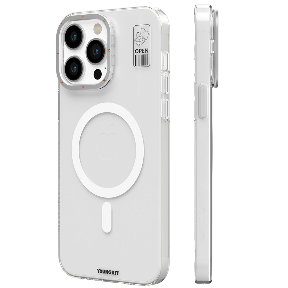 Apple iPhone 14 Pro Uyumlu Kılıf Magsafe Şarj Özellikli Standlı YoungKit Hermit Bracket Serisi Kapak - 10