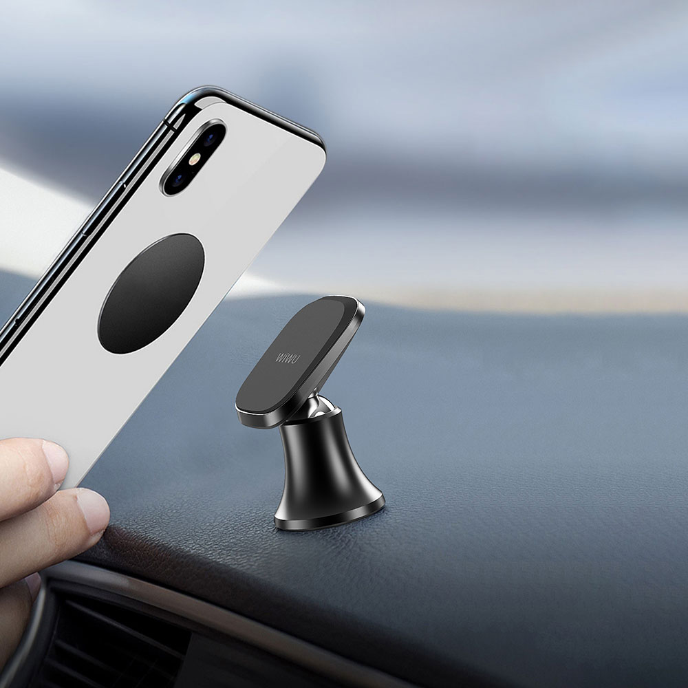 Wiwu CH005 360 Derece Dönebilen Magnetik Düz Zemin Versiyon Araç Telefon Tutucu - 4