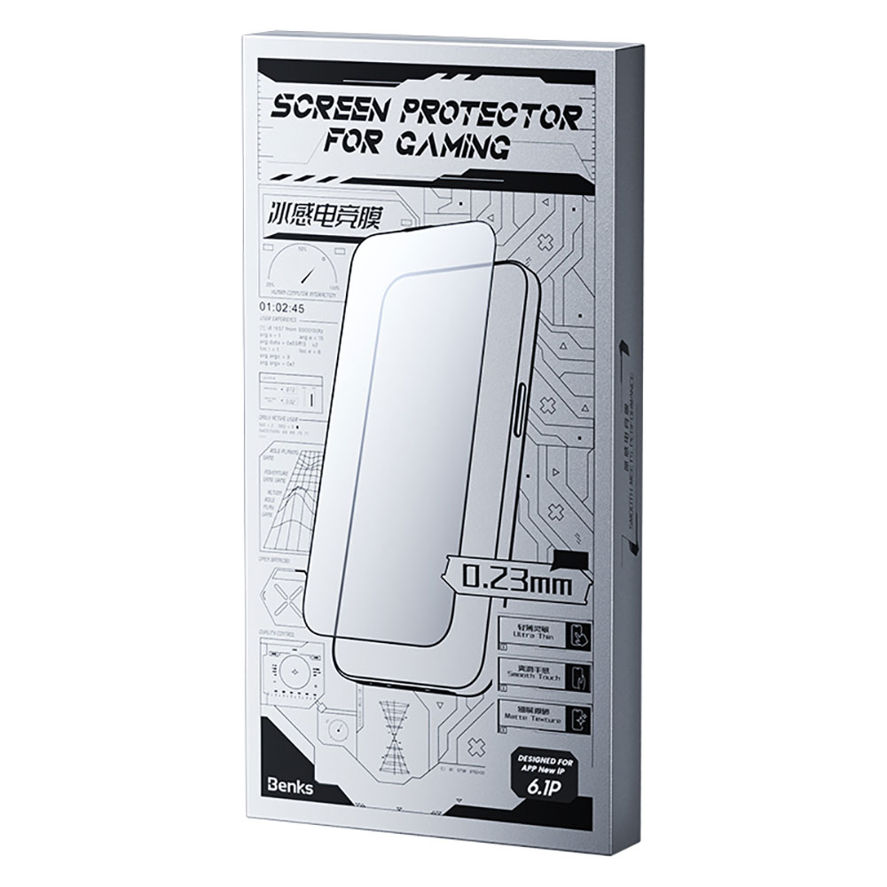 Apple iPhone 14 Uyumlu Benks Gaming Anti-Dust Toz Önleyici Mat Cam Ekran Koruyucu - 1