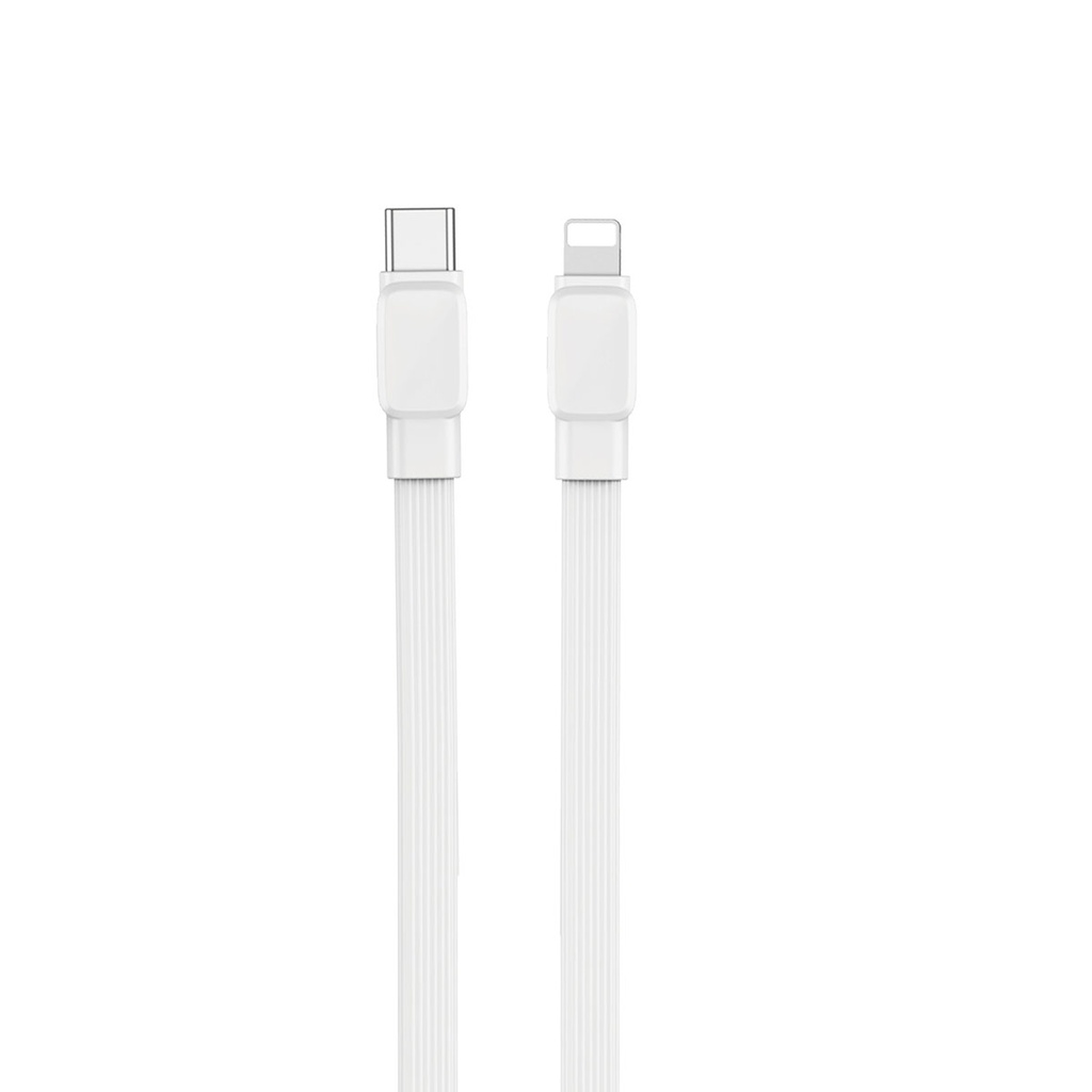 Wiwu Bravo Wİ-C004 Yassı Tasarım 20W Hızlı Şarj Özellikli Type-C to Lightning PD Kablo 1M - 6