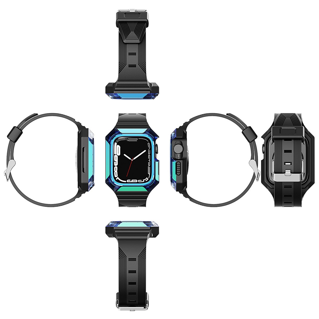 Apple Watch 40mm Uyumlu Zore KRD-88 Sert PC Kasa Koruyuculu Silikon Kordon - 3