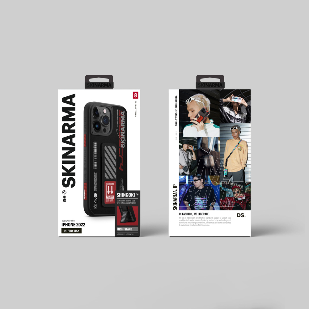Apple iPhone 14 Pro Max Uyumlu Kılıf SkinArma Standlı Deri Görünümlü Shingoki Kapak - 5