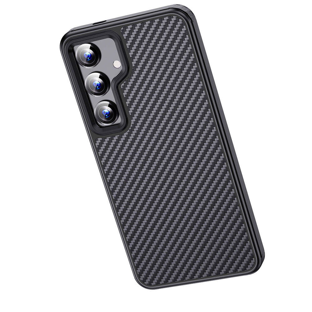 Samsung Galaxy S24 Plus Uyumlu Kılıf Aramid Karbon Fiber Magsafe Özellikli Wlons Radison Kapak - 6