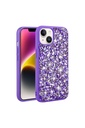 Apple iPhone 14 Plus Uyumlu Kılıf Parlak Taşlı Tasarım Zore Linea Kapak