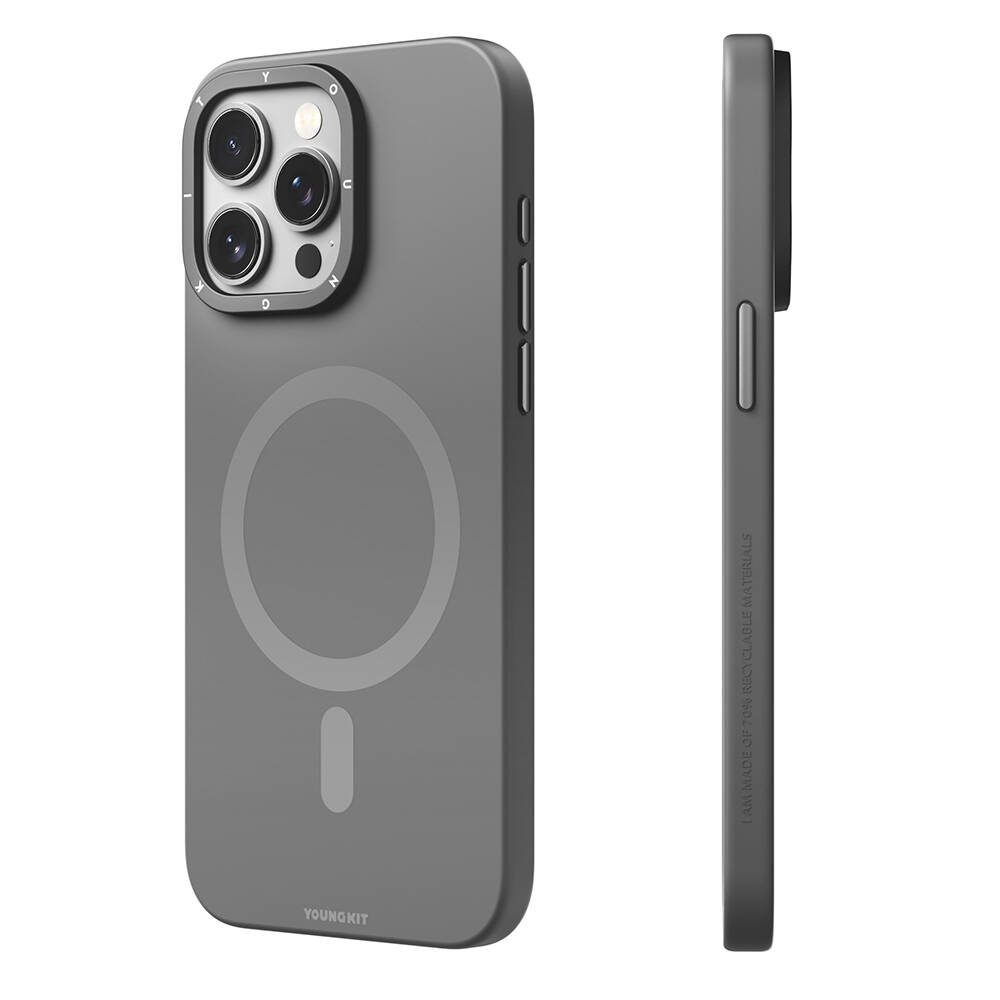 Apple iPhone 14 Pro Max Uyumlu Kılıf M-safe Şarj Özellikli Çizilmeye ve Aşınmaya Dayanıklı Youngkit Velvet Serisi Kapak