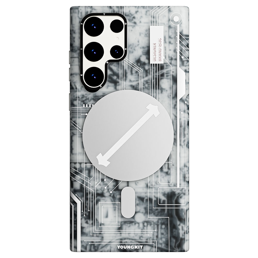 Samsung Galaxy S23 Ultra Uyumlu Kılıf M-safe Şarj Özellikli YoungKit Technology Serisi Kapak