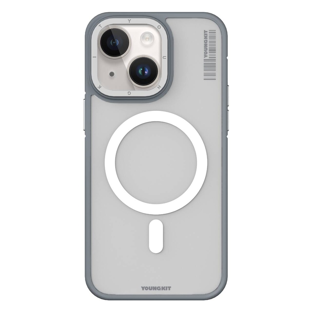 Apple iPhone 14 Uyumlu Kılıf M-safe Şarj Özellikli Youngkit Rock Sand Serisi Kapak