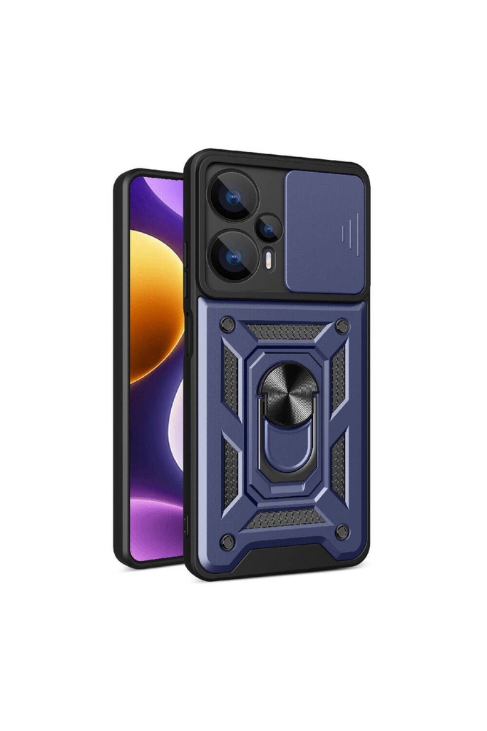 Xiaomi Poco F5 Uyumlu Kılıf Magnetik Standlı Kamera Korumalı Zore Sürgülü Vega Kapak