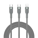 Wiwu Wi-C029 Concise Serisi 2in1 Type-C to Lightning PD Data ve Şarj Kablosu 100W 1.2M