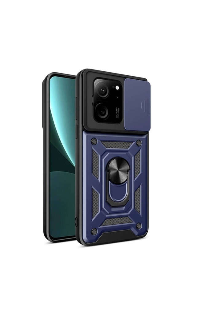 Xiaomi Mi 13T Uyumlu Kılıf Magnetik Standlı Kamera Korumalı Zore Sürgülü Vega Kapak
