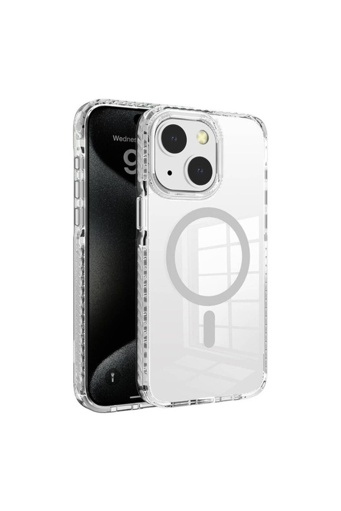 Apple iPhone 15 Uyumlu Kılıf M-safe Şarj Özellikli Airbagli Takılabilir Askı Aparatlı Zore Nana Kapak