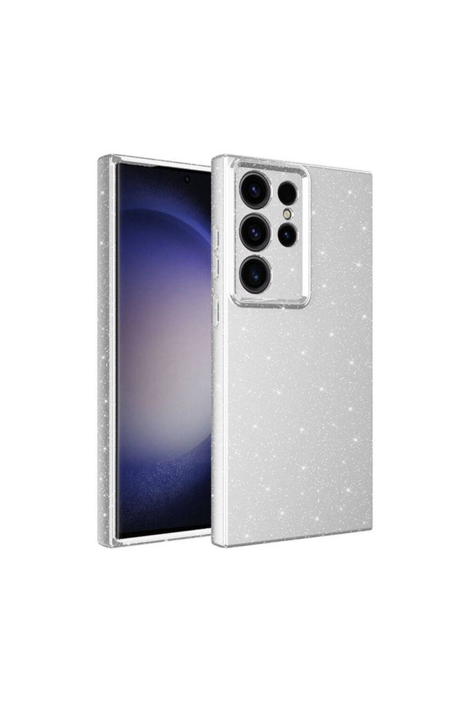 Samsung Galaxy S24 Ultra Uyumlu Kılıf Kamera Korumalı Simli Lüks Zore Koton Kapak