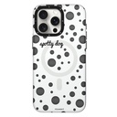 Apple iPhone 14 Pro Max Uyumlu Kılıf M-safe Şarj Özellikli Polka Dot Desenli Youngkit Spots Serisi Kapak