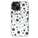 Apple iPhone 15 Uyumlu Kılıf M-safe Şarj Özellikli Polka Dot Desenli Youngkit Spots Serisi Kapak