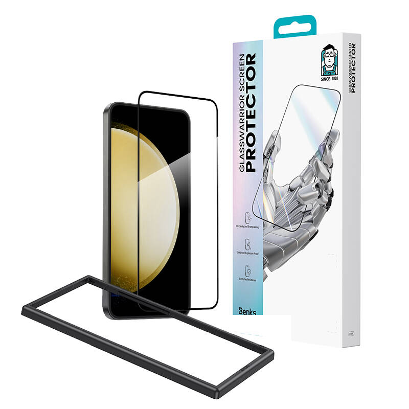 Samsung Galaxy S24 Uyumlu Benks Glass Warrior Cam Ekran Koruyucu + Kolay Uygulama Aparatlı