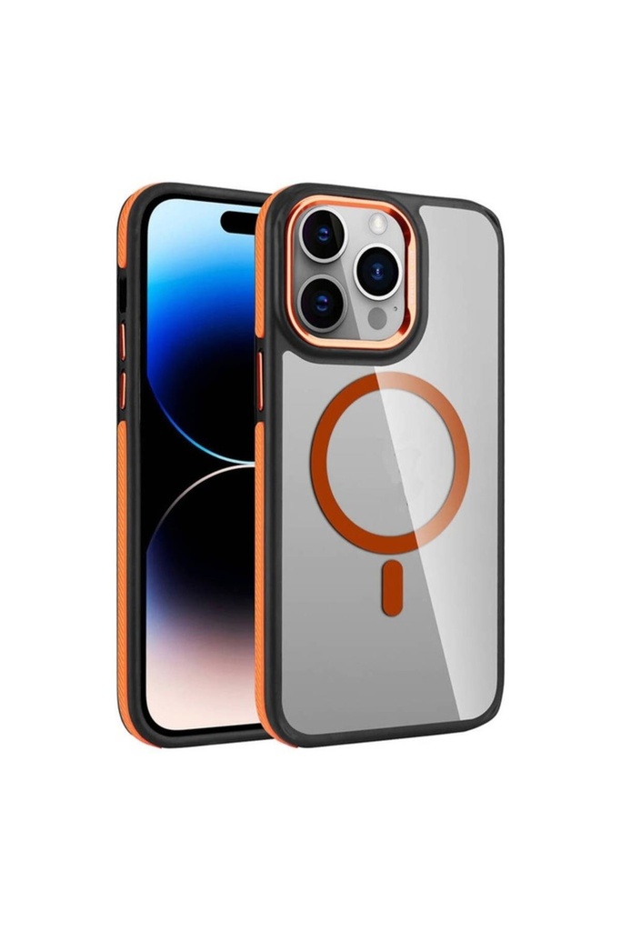 Apple iPhone 14 Pro Uyumlu Kılıf M-safe Şarj Özellikli Mat Görünümlü Zore Solo Kapak