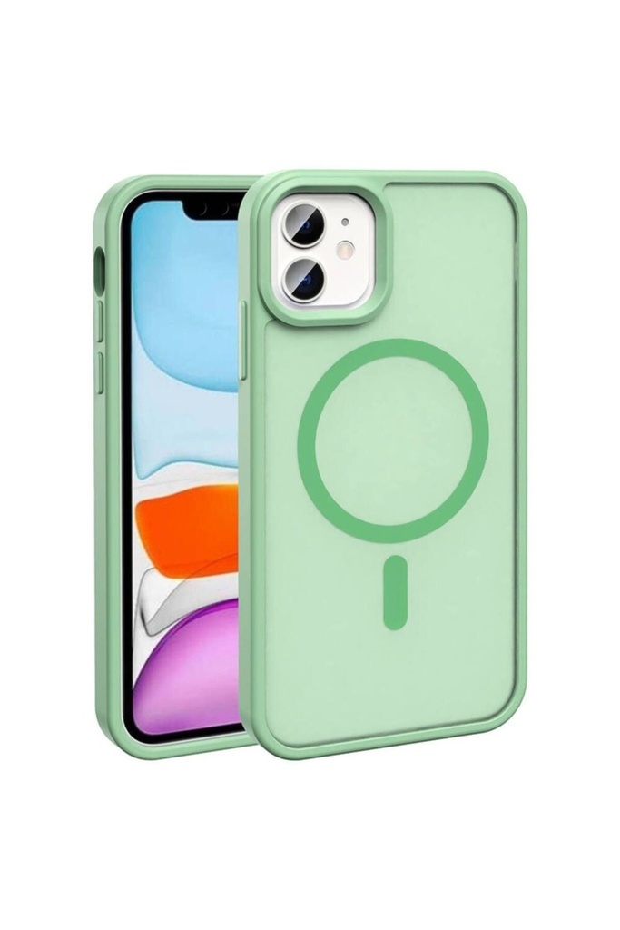 Apple iPhone 11 Uyumlu Kılıf M-safe Şarj Özellikli Mat Arka Yüzey Zore Sio Kapak