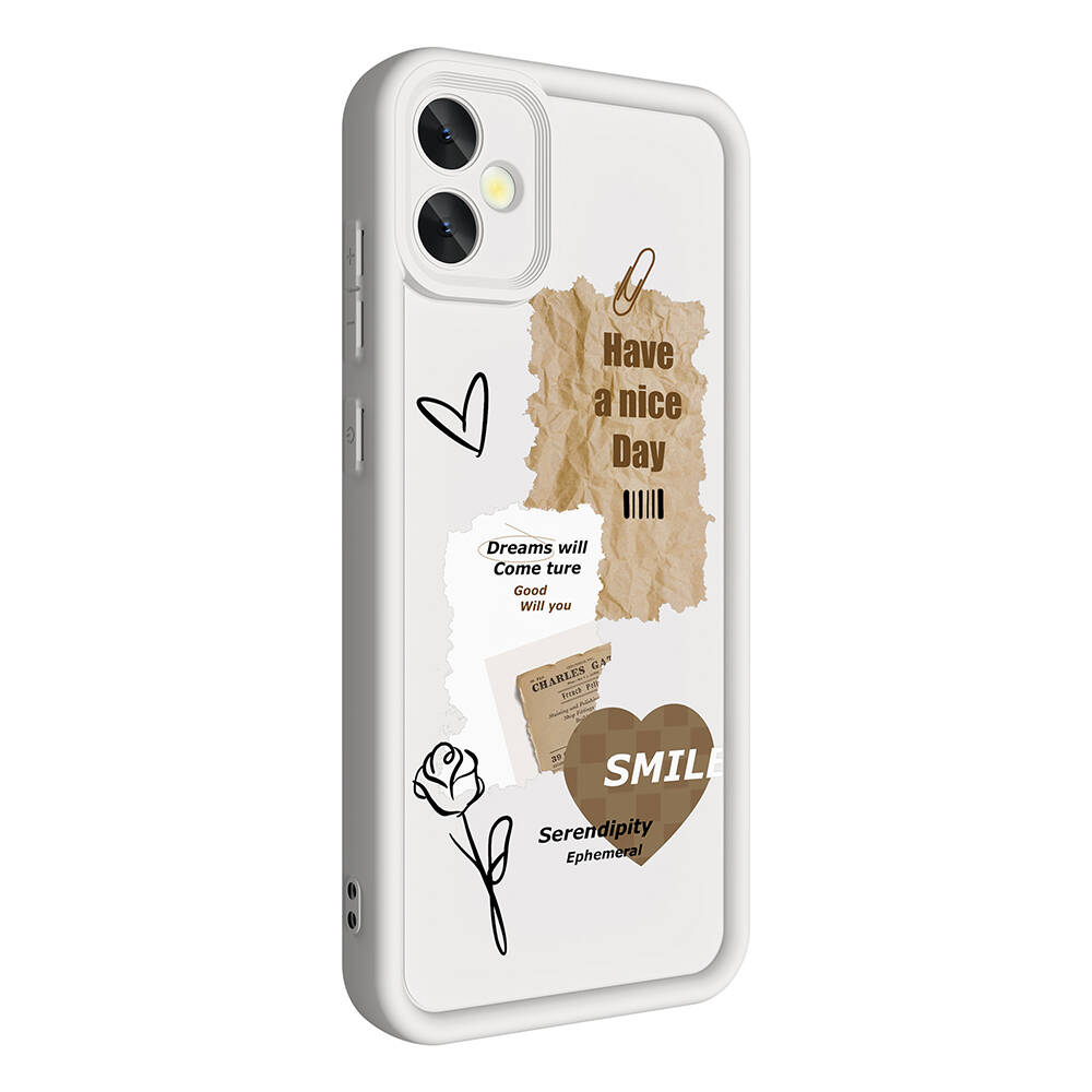 Samsung Galaxy A05 Uyumlu Kılıf Kamera Korumalı Baskılı Arka Yüzey Zore Klas Kapak