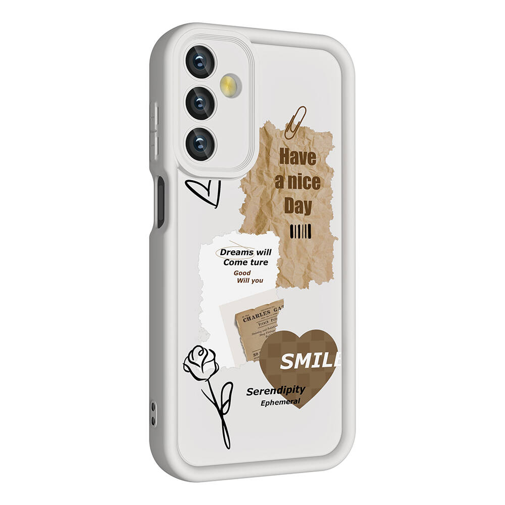 Samsung Galaxy A15 Uyumlu Kılıf Kamera Korumalı Baskılı Arka Yüzey Zore Klas Kapak