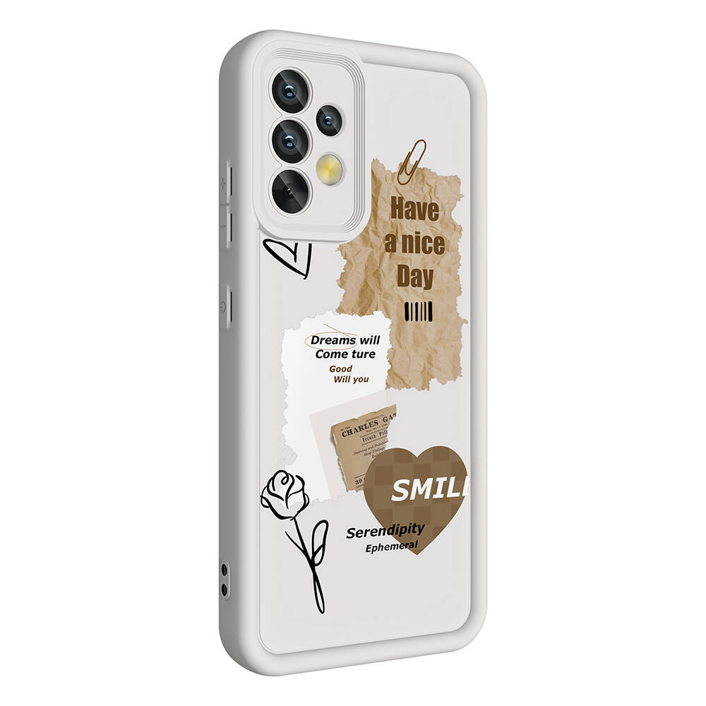 Samsung Galaxy A32 4G Uyumlu Kılıf Kamera Korumalı Baskılı Arka Yüzey Zore Klas Kapak