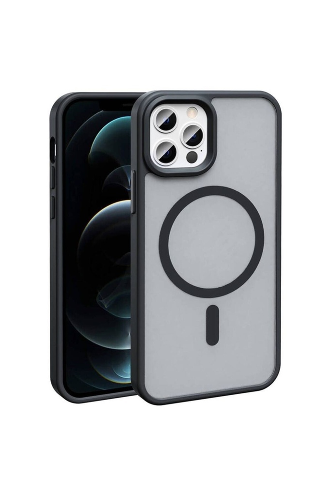 Apple iPhone 11 Pro Max Uyumlu Kılıf M-safe Şarj Özellikli Mat Arka Yüzey Zore Sio Kapak