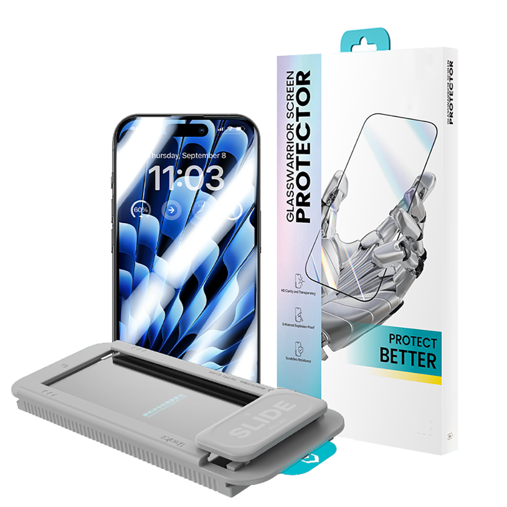 Apple iPhone 15 Pro Uyumlu Benks Glass Warrior HD Cam Ekran Koruyucu + Kolay Uygulama Aparatlı