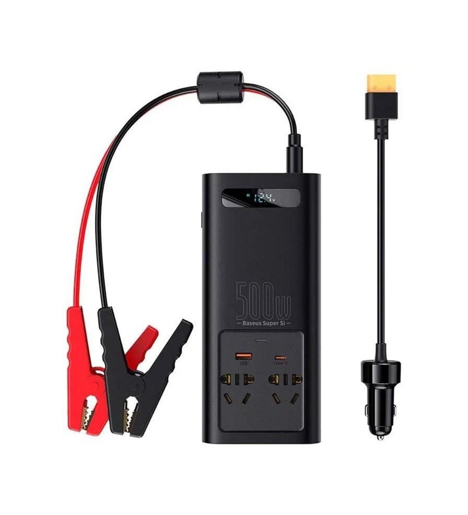 Baseus Super Si Power 500W İnverter Ac 220W Araç İçi Çakmaklık ve Aküden Çevirici Dönüştürücü