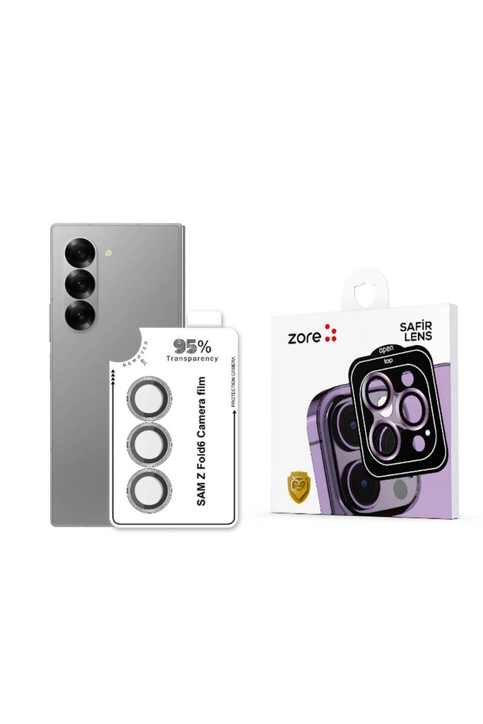 Samsung Galaxy Z Fold 6 Uyumlu Zore CL-11 Safir Parmak İzi Bırakmayan Anti-Reflective Kamera Lens Koruyucu

