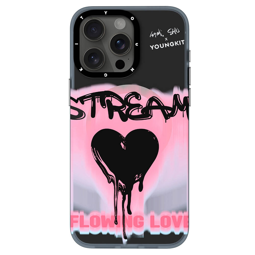 Apple iPhone 15 Pro Uyumlu Kılıf M-safe Şarj Özellikli Shu Tasarımlı Youngkit Dreamland Serisi Kapak