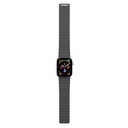 Apple Watch 7 45mm Uyumlu Kordon Youngkit Classical Magnetik Tak Çıkar Silikon Strap Kayış
