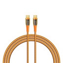 Recci RTC-P19CC Amber Serisi Type-C to Type-C PD 100W Şeffaf Tasarım Şarj ve Data Kablosu 1.5M