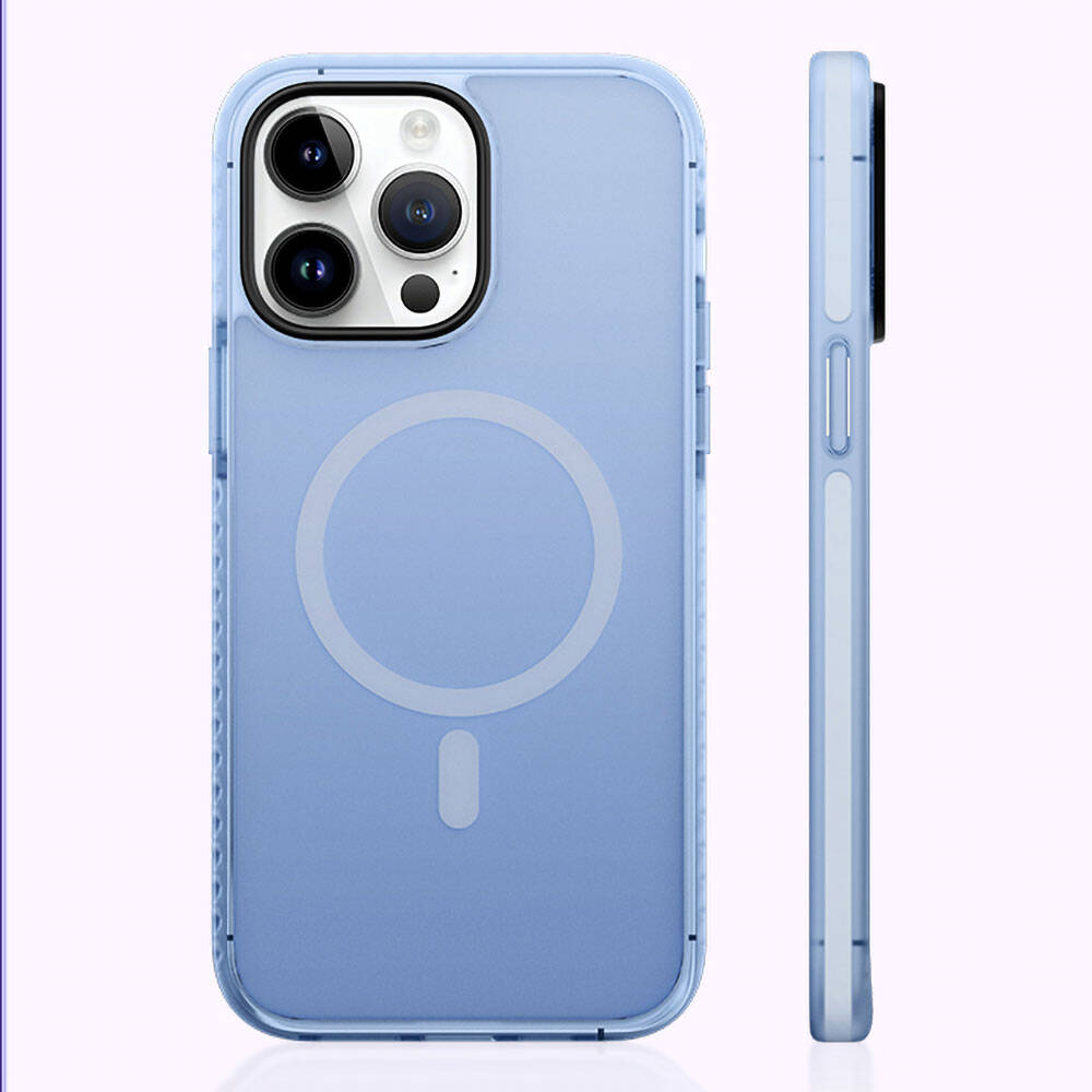 Apple iPhone 14 Pro Uyumlu Kılıf M-safe Şarj Özellikli Mat Arka Yüzey Benks Drop Resistance Kapak