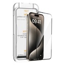 Apple iPhone 15 Pro Max Uyumlu Wiwu SQ-008 Oleofobik Easy Install Darbeye Karşı Dayanıklı Temperli Cam Ekran Koruyucu + Kolay Uygulama Aparatlı