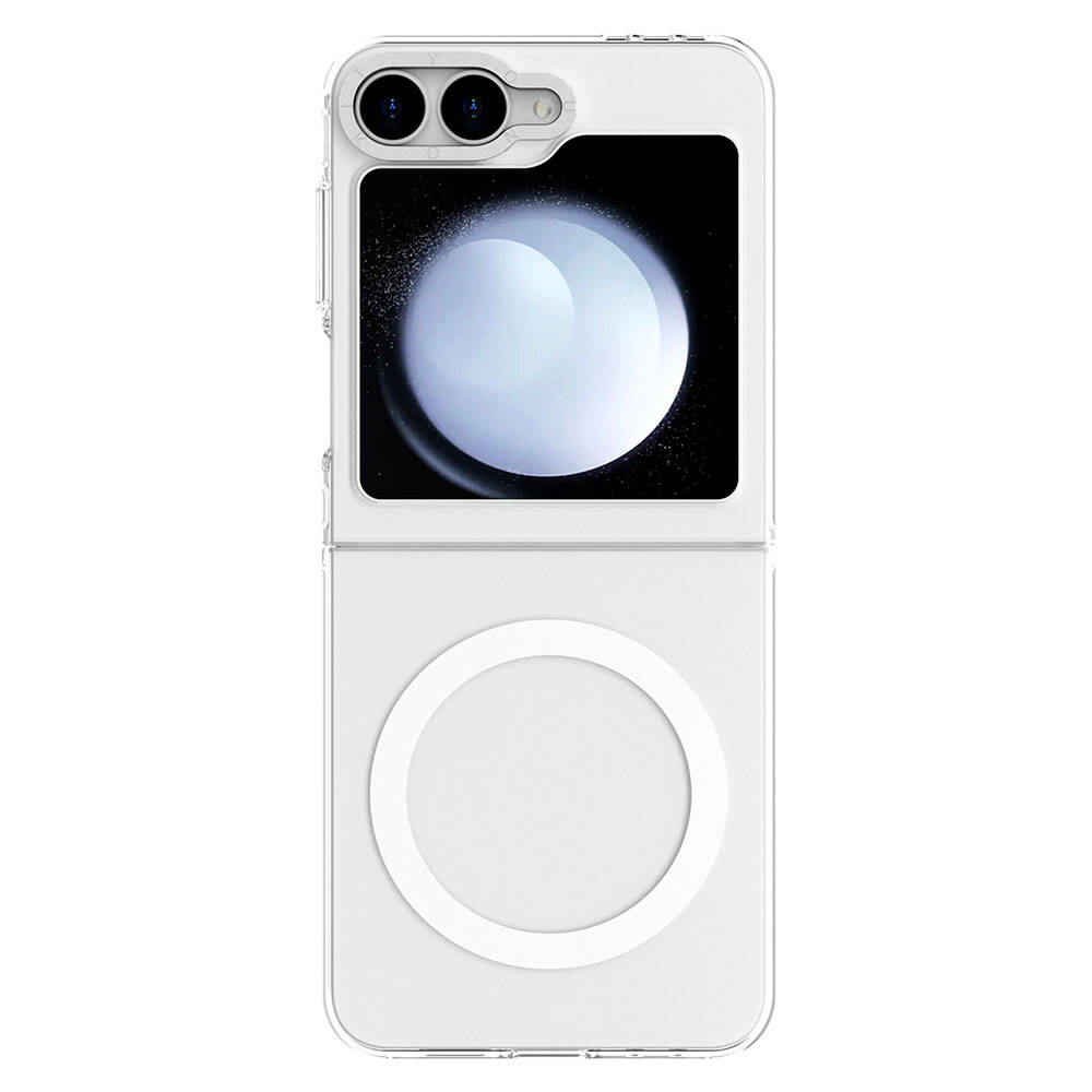 Samsung Galaxy Z Flip 6 Uyumlu Kılıf M-safe Şarj Özellikli Şeffaf Youngkit Crystal Shield Serisi Kapak